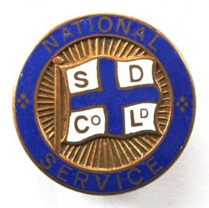 WW2 Smiths Dock Company Ltd on National Service badge