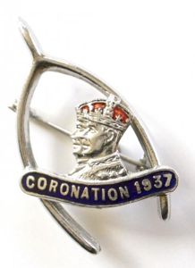 King George VI and Queen Elizabeth 1937 Coronation lucky wishbone …