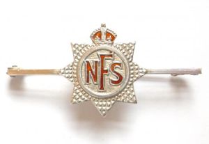 WW2 National Fire Service, Silver & Enamel NFS Tie Pin …