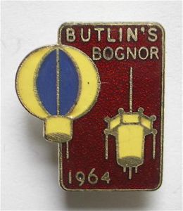 Butlins Bognor 1964 holiday camp illuminations badge
