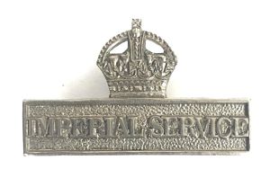 WW1 Territorial Force Imperial Service Volunteer uniform breast badge