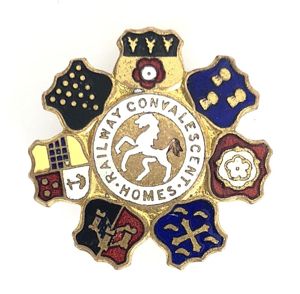 Railway Convalescent Homes badge issued 1951 to 1954