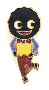 Robertsons 1970s Golly Skater advertising badge R.E.V.Gomm