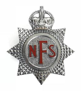 National Fire Service NFS firemans cap badge