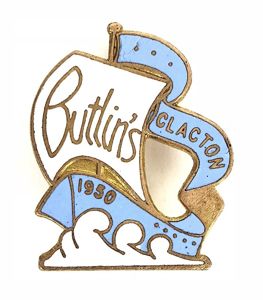 Butlins 1950 Clacton holiday camp sailing boat badge