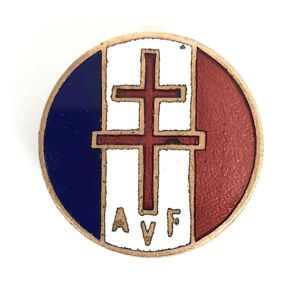 WW2 Free French 'Amis des Voluntaires Francais' AVF supporters badge