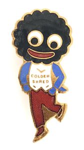 Robertsons Golly skater white waistcoat advertising badge H.W.MILLER