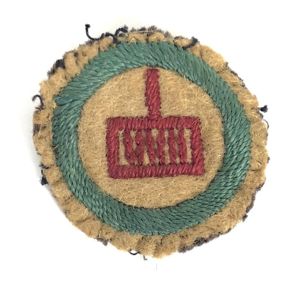 Boy Scouts Cook proficiency khaki felt cloth badge c.1909 issue