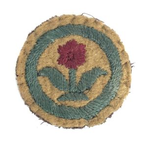 Boy Scouts Gardener proficiency khaki felt cloth badge c.1909 issue