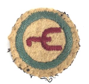 Boy Scouts Horseman Rider proficiency khaki felt cloth badge c.1909 …