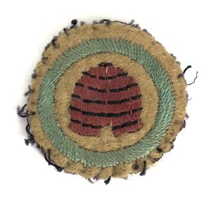 Boy Scouts Bee Farmer proficiency khaki felt cloth badge c.1909 …
