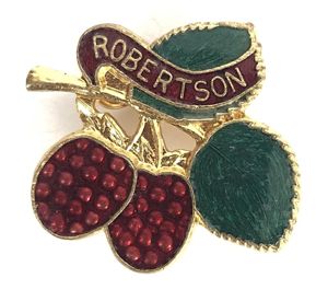 Robertson raspberry fruit jam advertising badge FATTORINI BIRMINGHAM