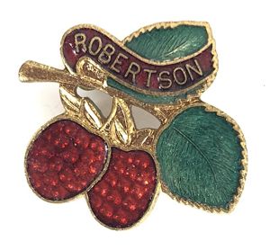 Robertson raspberry fruit jam advertising badge FATTORINI & SONS
