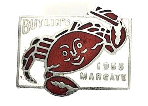 Butlins 1955 Margate Holiday Camp crab badge