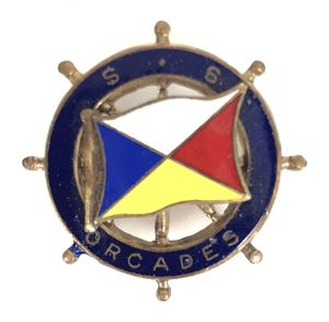 S.S. Orcades P&O shipping line ships wheel badge
