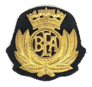 British European Airways BEA gilt metal hat badge