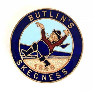 Butlins 1946 Skegness holiday camp jolly fisherman enamel badge