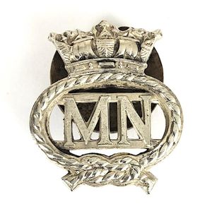 Merchant Navy official issue MN war service silver badge