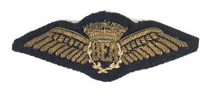 BEA Airline pilots wing gold bullion uniform badge