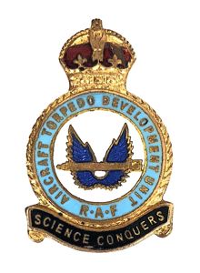 RAF Aircraft Torpedo Development Unit badge H.W.MILLER