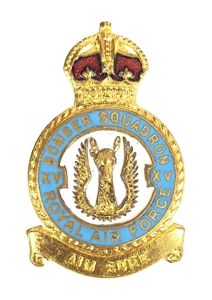 RAF No 15 Bomber Squadron Royal Air Force badge H.W.MILLER