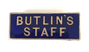 Butlins Holiday Camp Staff Bar Badge silver plating worn