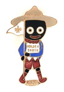 Robertsons Golly Boy Scout white waistcoat advertising badge Richard Gomm …