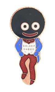 Robertsons Golly standard white waistcoat advertising badge H.W.MILLER