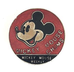 Mickey Mouse Chums weekly comic childrens membership club badge