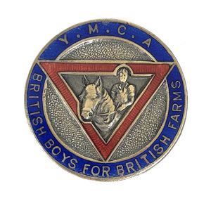YMCA British Boys For British Farms Officially Numbered Badge Dia …