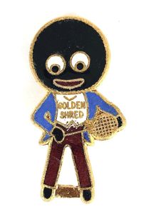 Robertsons Golly tennis player white waistcoat badge by F&S small