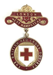 British Red Cross Society London WEST Hampstead County badge