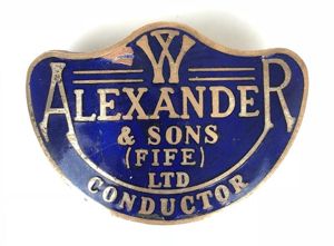 W. Alexander & Sons (FIFE) Ltd bus conductor badge based …