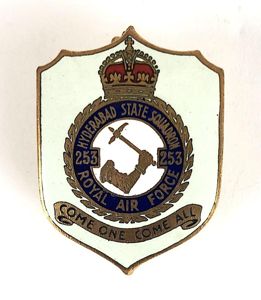RAF No 253 Hyderabad State Battle of Britain Squadron badge …