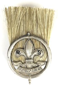 Boy Scouts District Rover Scoutmaster officers silver hat plume badge