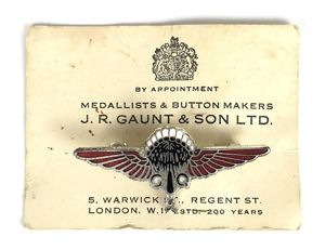 GQ Parachutist Gregory & Quilter Co qualification badge RAF Free …