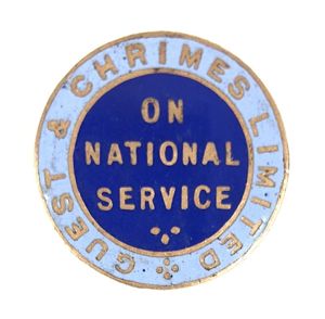 Guest and Chrimes Ltd On National Service war workers badge …