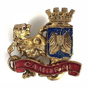 WW1 Battle of Cambrai French Town Crest badge