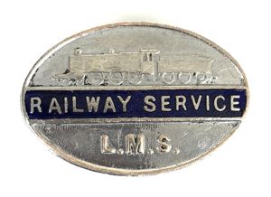WW2 London Midland & Scottish Railway LMS war service badge …