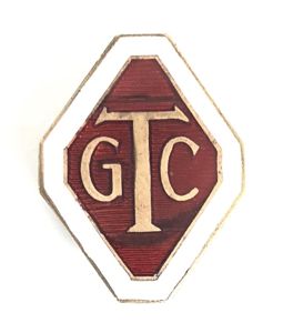 WW2 Girls Training Corps officer's red & white enamel hat …