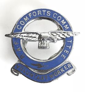 WW2 RAF Comforts Committee Voluntary Worker badge