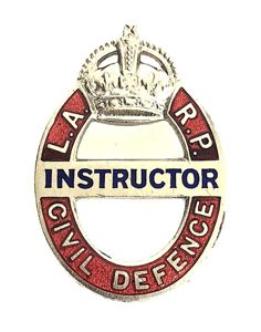 WW2 Local Air Raid Precautions LARP Civil Defence Instructor Badge