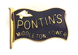 Pontins Holiday Camp Middleton Tower enamel flag badge near Morecambe