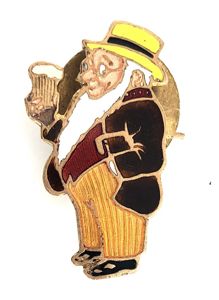 William Younger Brewery Father William mascot beer tasting badge