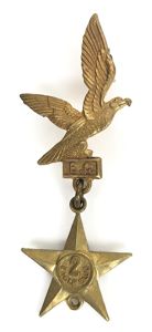 Eagle Comic childrens club membership badge and star