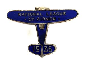 National League of Airmen 1935 membership badge Roden London