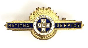 Girls Life Brigade National Service war workers badge