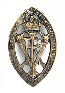 Queen Victorias Jubilee Institute For Nurses pin badge