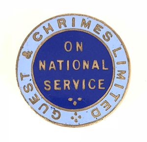 Quest & Chrimes Limited On National Service home front badge …