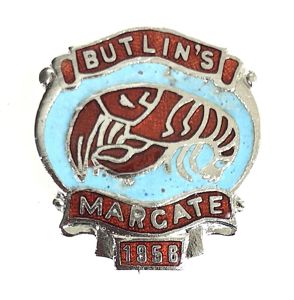 Butlins 1956 Margate holiday camp red lobster badge